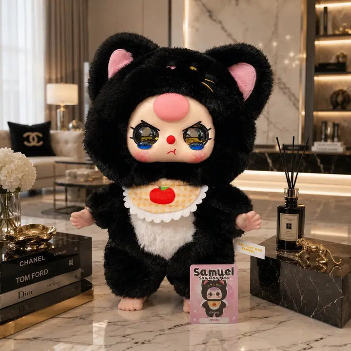 [BUNJANG] Bearbrick Custom 400% Cat Ggonggo / 베이비쓰리 커스텀 400% 고양이 깜고