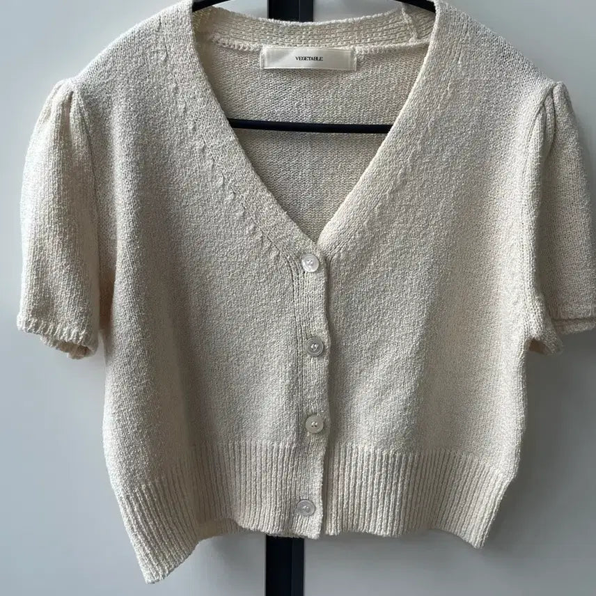 [BUNJANG] Vegetable Short-Sleeve Knit Cardigan / [새상품]베지터블 vegetable 반팔 니트가디건