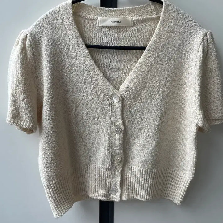 [BUNJANG] Vegetable Short-Sleeve Knit Cardigan / [새상품]베지터블 vegetable 반팔 니트가디건
