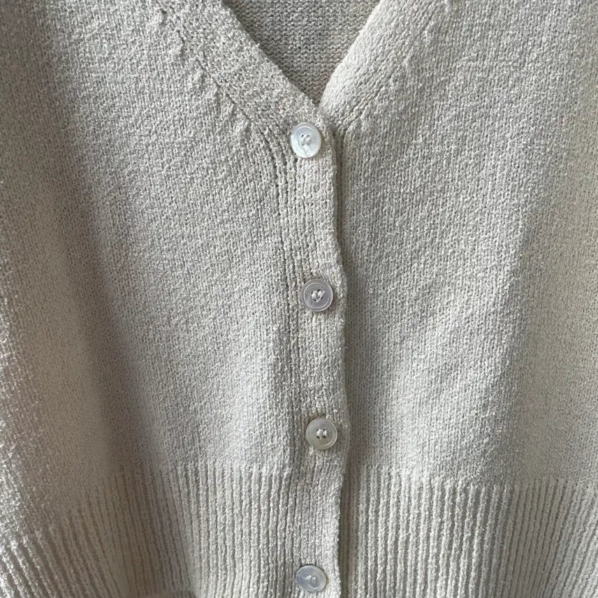 [BUNJANG] Vegetable Short-Sleeve Knit Cardigan / [새상품]베지터블 vegetable 반팔 니트가디건