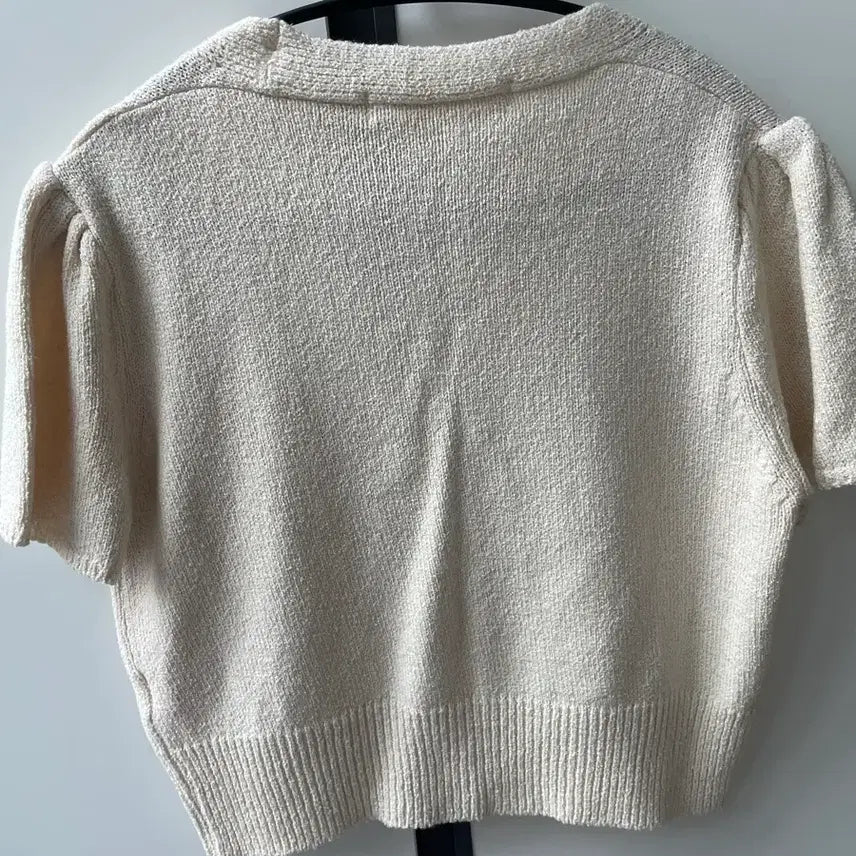 [BUNJANG] Vegetable Short-Sleeve Knit Cardigan / [새상품]베지터블 vegetable 반팔 니트가디건