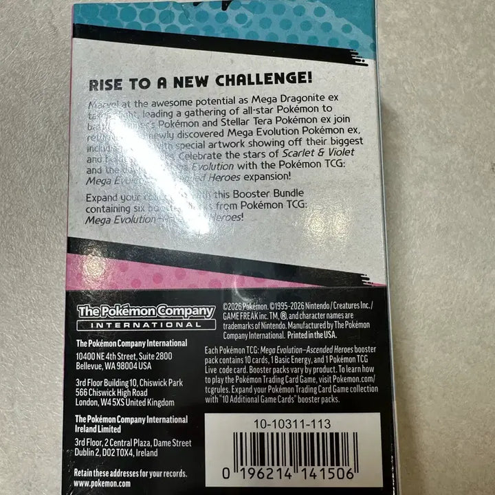 [BUNJANG] Pokémon TCG Ascended Heroes Booster Bundle Pack (Sealed, 6-Pack) / 포켓몬박스 북미 미개봉Ascended Heroes 부스터 번들 팩 6개입