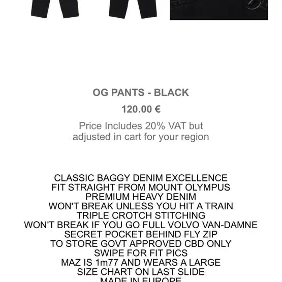 [BUNJANG] Magenta Black Denim Skate Pants / magenta skate board 마젠타스케이트보드 og 블랙 데님