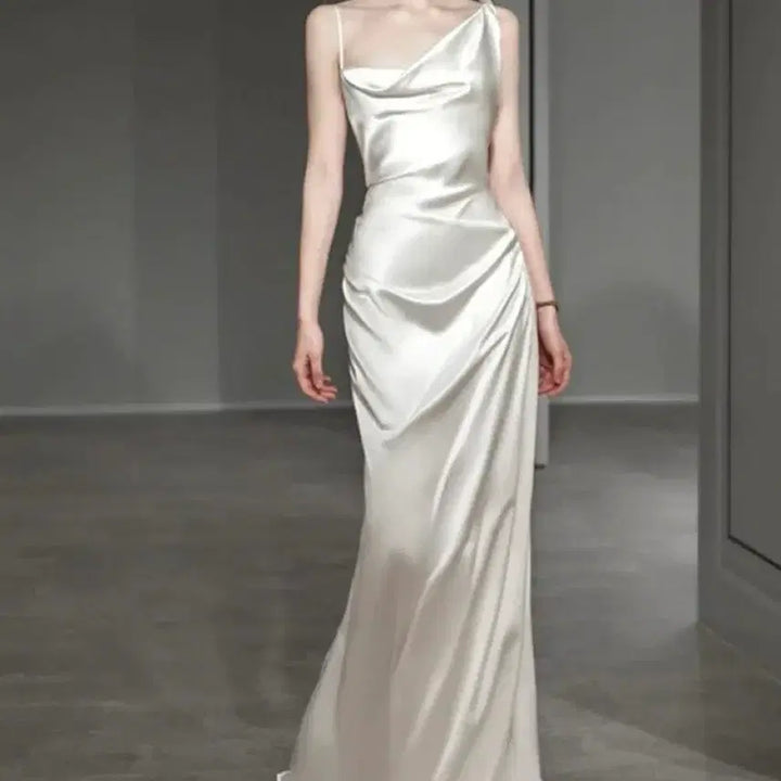 [BUNJANG] Sugar Dress Black Silk Self-Wedding Dress / 셀프웨딩드레스 블랙