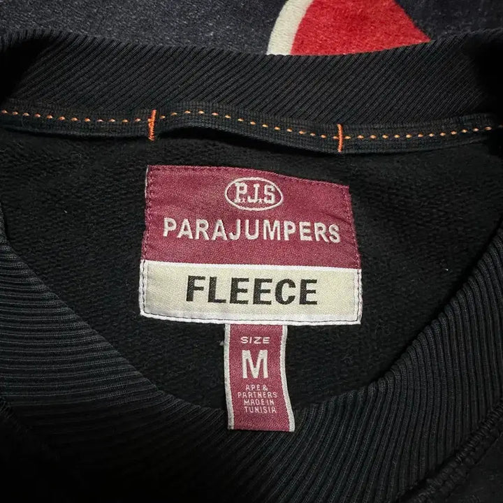 [BUNJANG] Parajumpers Black Fleece Sweatshirt M / 파라점퍼스 블랙 기모 맨투맨 M