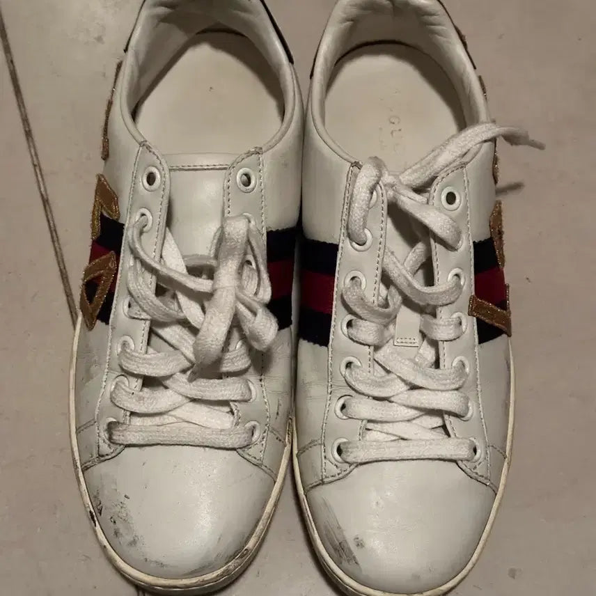 [BUNJANG] Gucci Ace Loved Sneakers White / 구찌 에이스 러브드 스니커즈 화이트 230