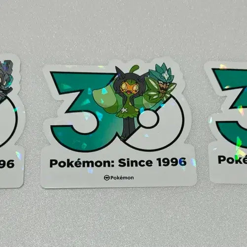 [BUNJANG] Pokemon 30th Anniversary Logo Sticker Augerphone Set (3 Types) / 포켓몬 30주년 로고 스티커 오거폰 3종