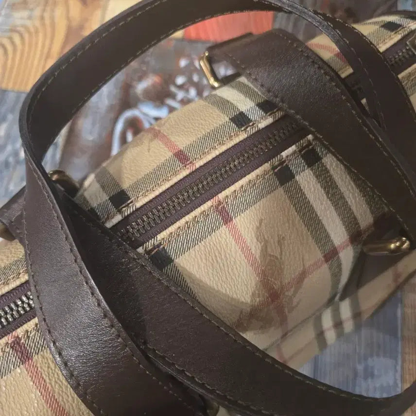 [BUNJANG] Burberry Check Pattern Tote Bag / 버버리 체크무늬 토트백 가방