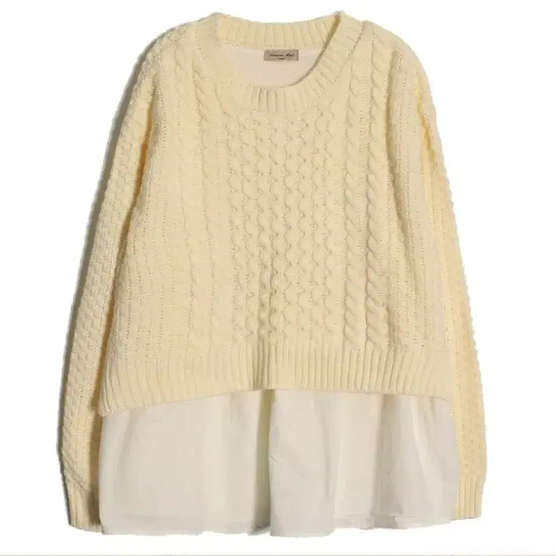 [BUNJANG] Samanthamos SM2 Ivory Knit Shirt / 사만사모스 sm2 아이보리 니트 셔츠