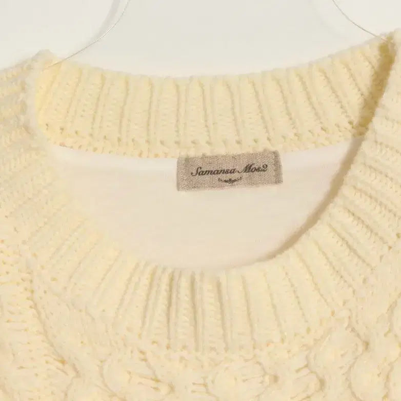 [BUNJANG] Samanthamos SM2 Ivory Knit Shirt / 사만사모스 sm2 아이보리 니트 셔츠