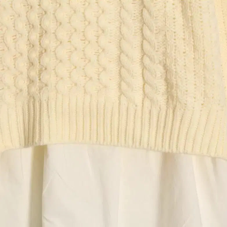 [BUNJANG] Samanthamos SM2 Ivory Knit Shirt / 사만사모스 sm2 아이보리 니트 셔츠