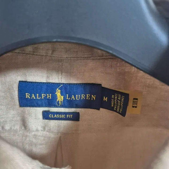 [BUNJANG] Polo Linen Shirt Beige Classic Fit M (105) / 폴로 린넨셔츠 베이지 클래식픽 M (105) 판매