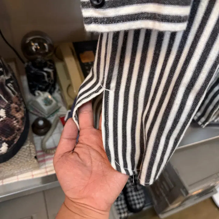 [BUNJANG] Porter Classic 2015 Stripe Shirt Jacket - Made in Japan / 2015 포터 클래식 스트라이프 셔츠 자켓 일본 생산 M L
