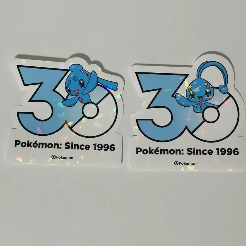 [BUNJANG] Pokemon 30th Anniversary Logo Sticker Collection - Manaphy &amp; Phione / 포켓몬 팝업 30주년 로고 스티커 컬렉션 마나피 피오네