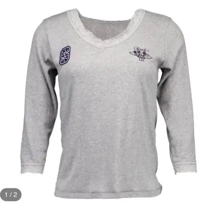 [BUNJANG] Shalom Club Lace Long Sleeve Top / 샬롬클럽 레이스탑