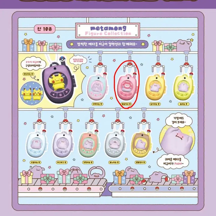 [BUNJANG] Ditto Playground Ditto Feature Phone Figure / 메타몽 놀이터 메타몽 가챠 피처폰 피규어 필살애교중 미개봉
