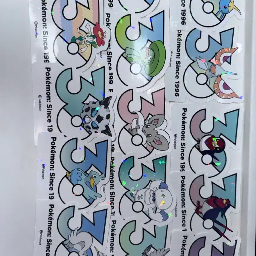 [BUNJANG] Pokemon 30th Anniversary Logo Holo Sticker / 포켓몬 30주년 기념 스티커