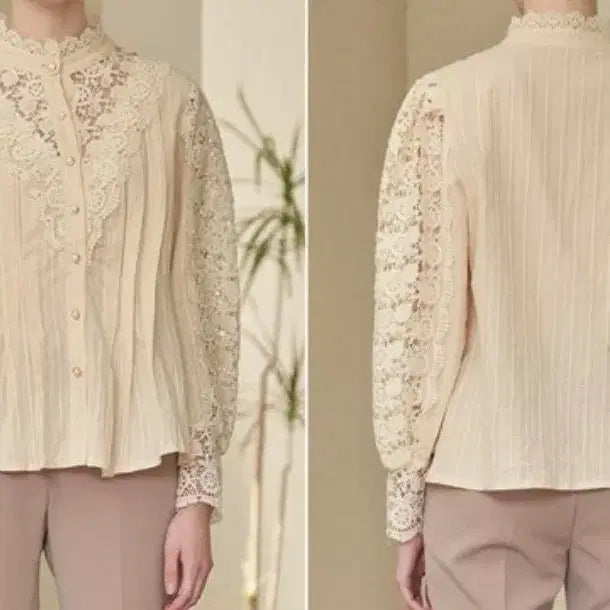 [BUNJANG] Eyelet Pearl Blouse / 아일렛 진주 블라우스