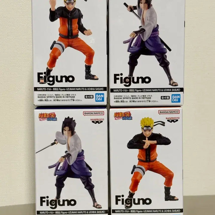 [BUNJANG] Bandai Naruto Sasuke Figuno Figure Set (4 Types, Sealed) / (미개봉 4종세트) 반다이 나루토 사스케 Figuno 피규노 피규어