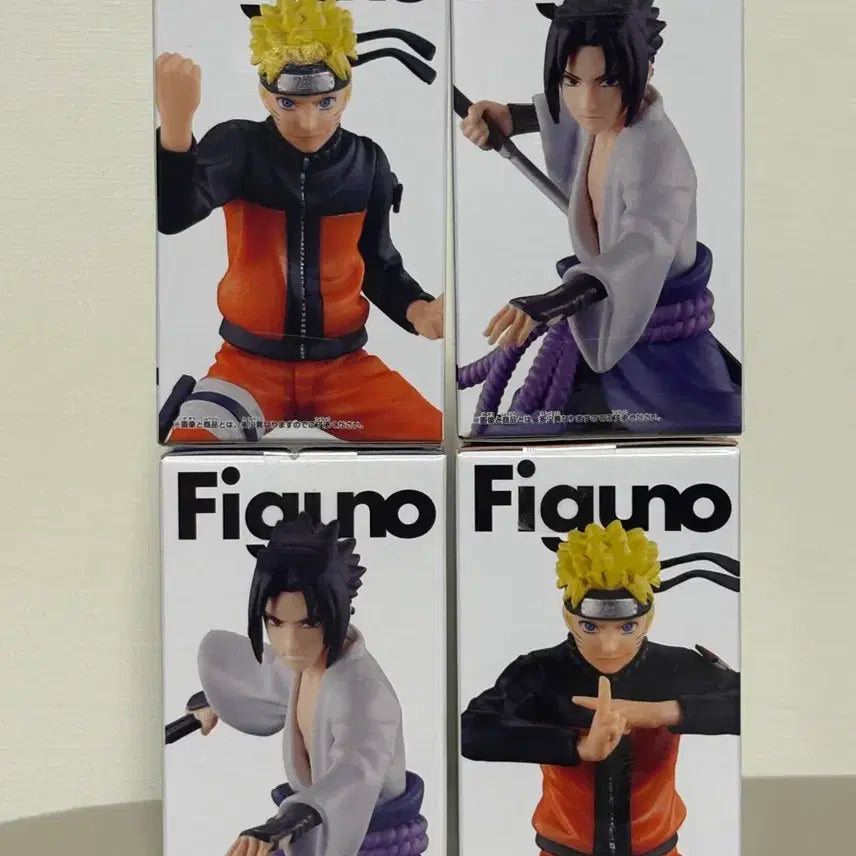 [BUNJANG] Bandai Naruto Sasuke Figuno Figure Set (4 Types, Sealed) / (미개봉 4종세트) 반다이 나루토 사스케 Figuno 피규노 피규어