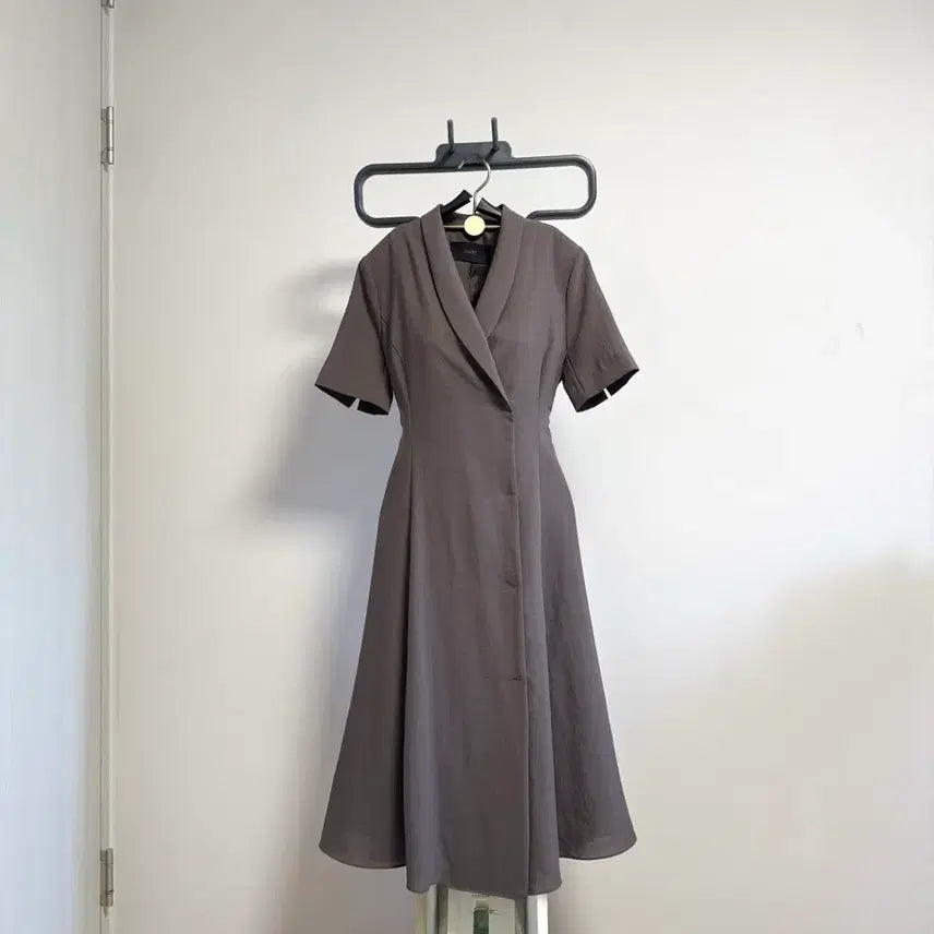 [BUNJANG] Jigott One-piece Dress - Brown / 지고트원피스