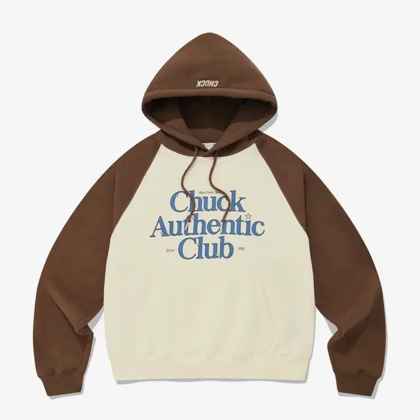 [BUNJANG] Chuck Authentic Club Raglan Hoodie (Cream) / 척 chuck 어센틱 클럽 래글런 후디 (크림)