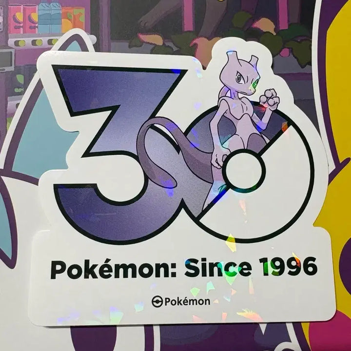 [BUNJANG] Pokemon 30th Anniversary Logo Sticker Mewtwo (Korean Exclusive) / (한국한정) 포켓몬 팝업 30주년 로고 스티커 뮤츠