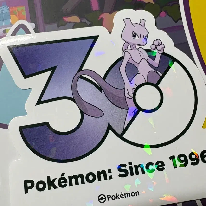 [BUNJANG] Pokemon 30th Anniversary Logo Sticker Mewtwo (Korean Exclusive) / (한국한정) 포켓몬 팝업 30주년 로고 스티커 뮤츠