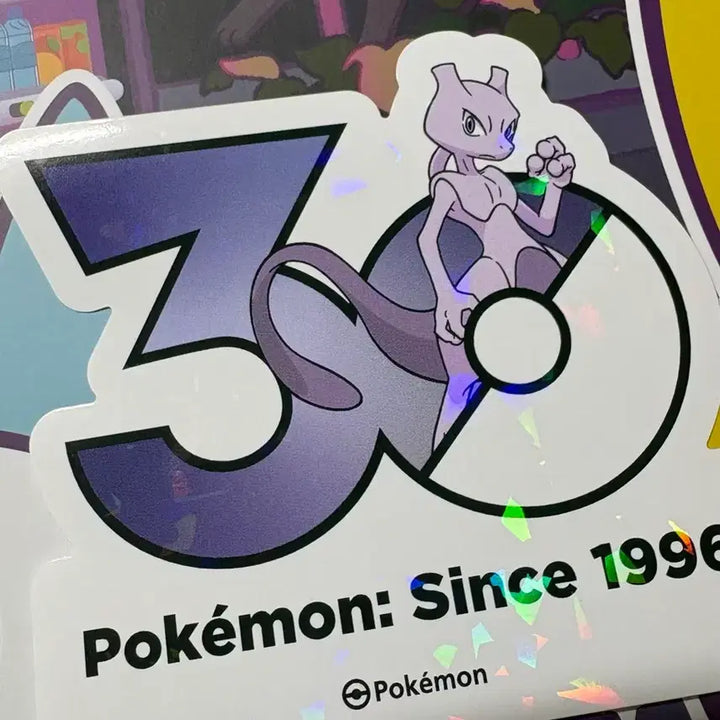 [BUNJANG] Pokemon 30th Anniversary Logo Sticker Mewtwo (Korean Exclusive) / (한국한정) 포켓몬 팝업 30주년 로고 스티커 뮤츠