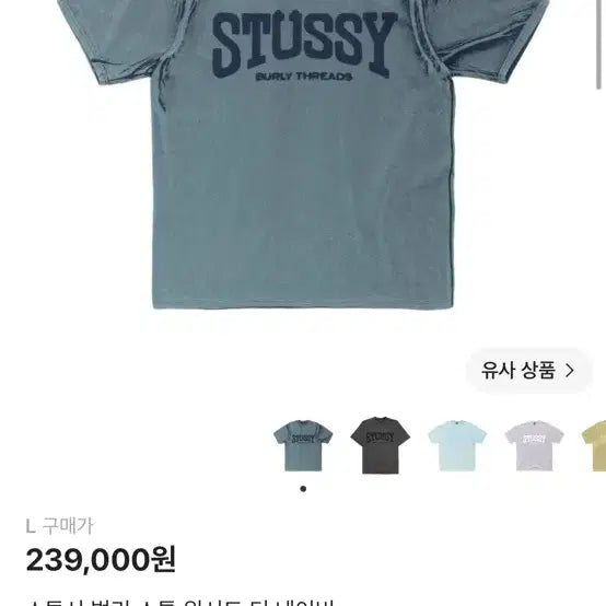 [BUNJANG] Stussy Burly Stone Washed T-Shirt Navy / 스투시 벌리 스톤 워시드 네이비