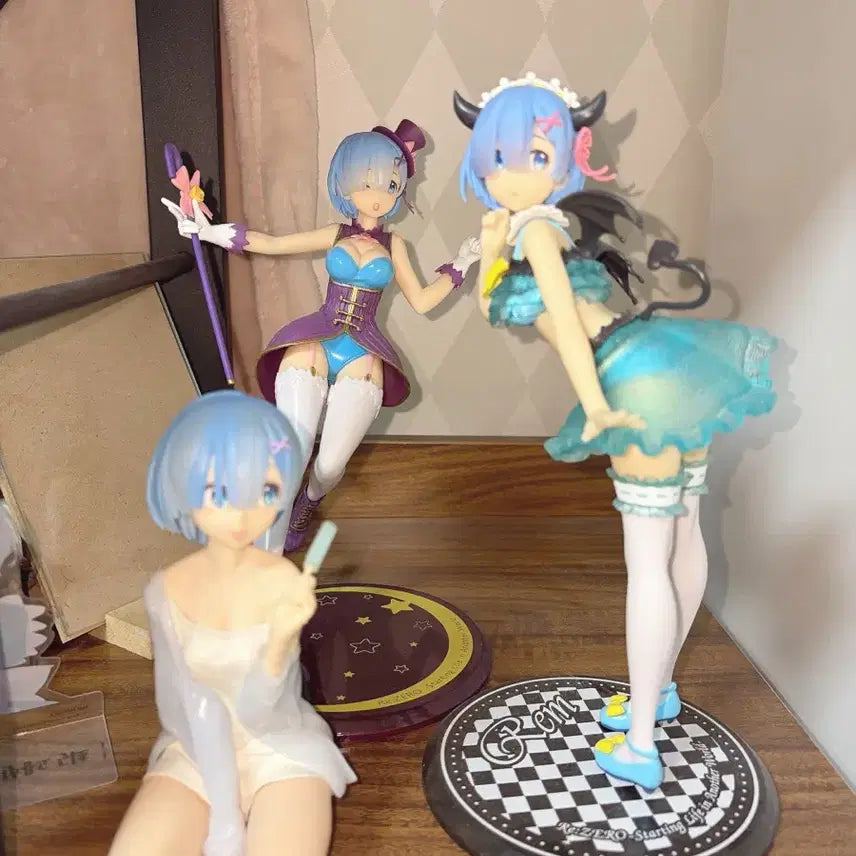 [BUNJANG] Re:Zero Ram &amp; Rem Noodle Stopper Figure Bundle Set (Little Devil Ver.) / 리제로 렘 피규어 일괄 소악마 렘 누들스토퍼
