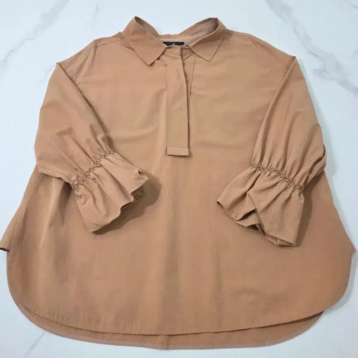 [BUNJANG] Lanvin Beige Shirring Sleeve Blouse / 랑방 베이지 셔링 슬리브 블라우스 (66)