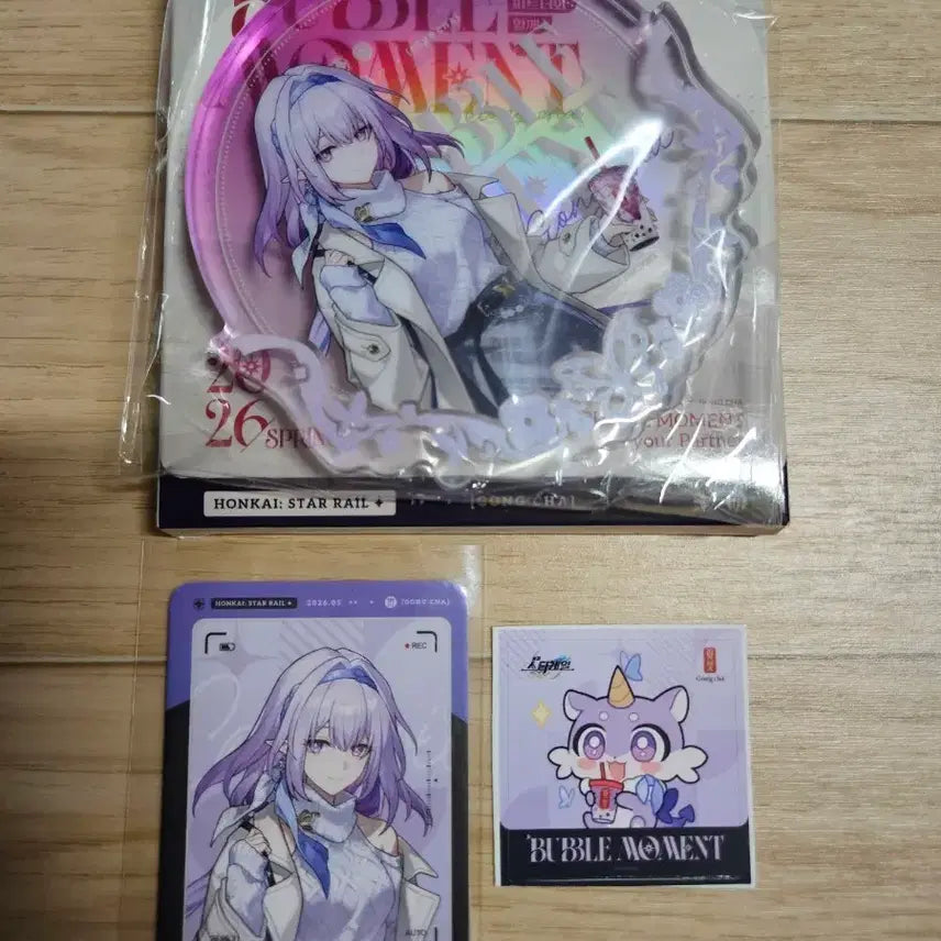 [BUNJANG] Honkai Star Rail Castoris Acrylic Coaster (Includes Unused Redeem Card) / (리딤O)붕괴 스타레일 공차 카스토리스 아크릴 코스터 굿즈