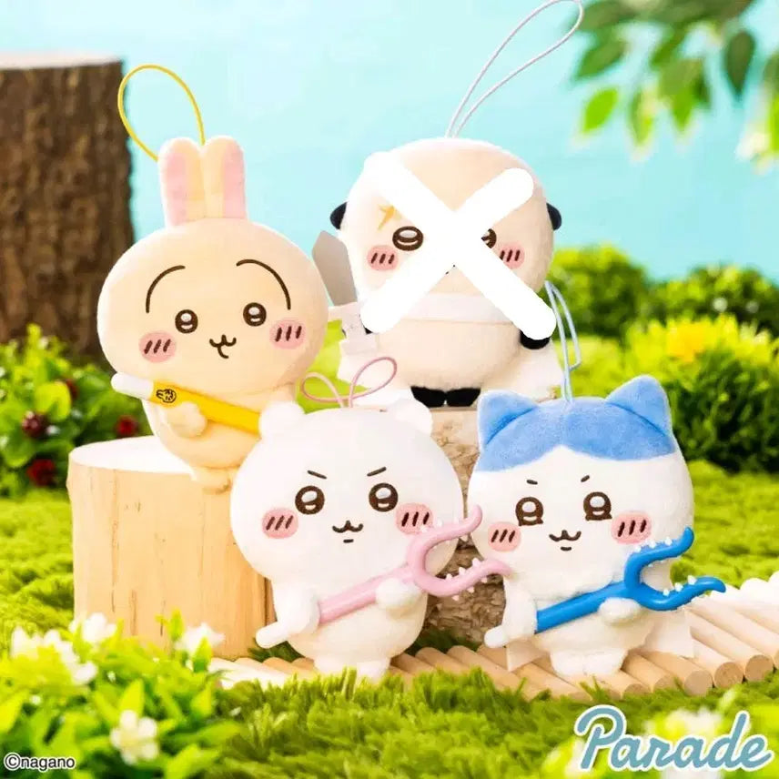 [BUNJANG] Chiikawa Monster Hunter Mascot Plush Set (3 Types) / 치이카와 토벌 마스코트 인형 3종 세트