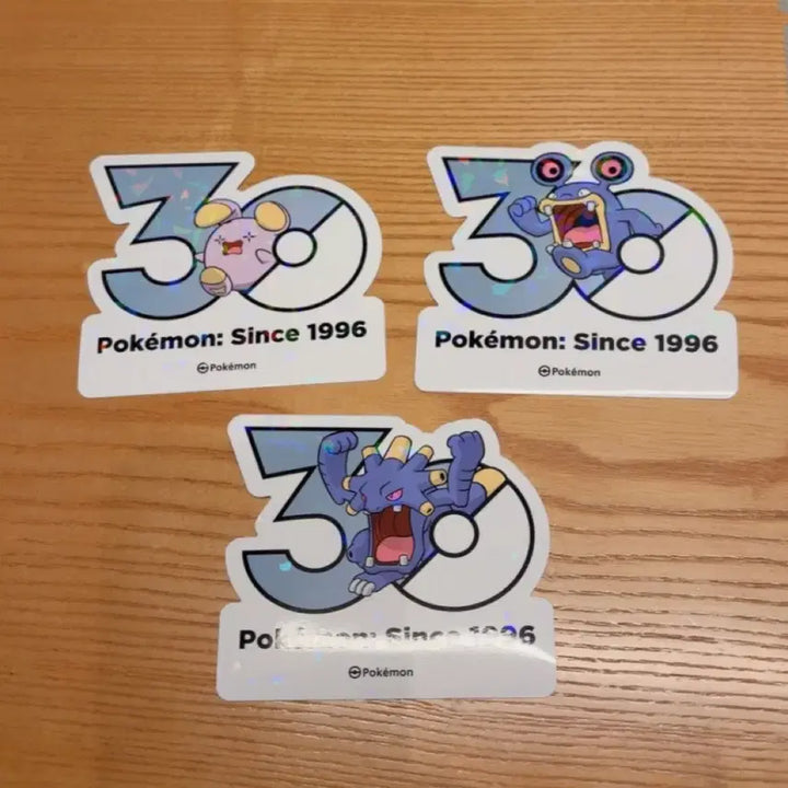 [BUNJANG] Pokemon 30th Anniversary Sticker Set - Sogonryong, Nogongryong, Pok-eum-ryong / 소곤룡 노공룡 폭음룡 포켓몬 30주년 기념 스티커 세트