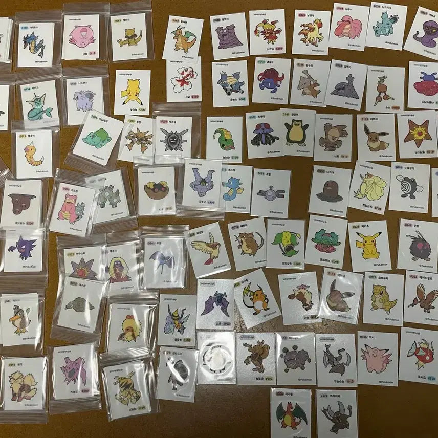 [BUNJANG] Pokemon Sticke 1st Gen (4-Digit) / 포켓몬 띠부씰 1세대 4자리 개별판매