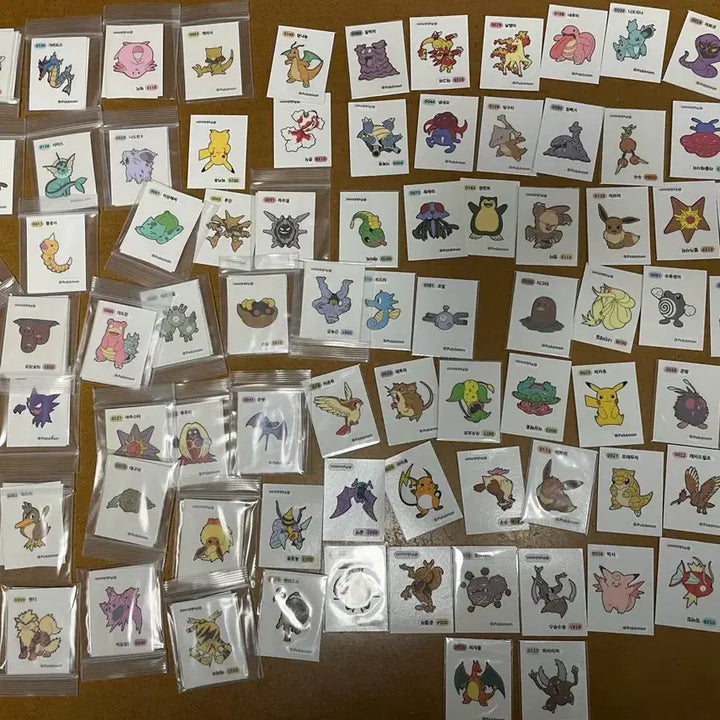 [BUNJANG] Pokemon Sticke 1st Gen (4-Digit) / 포켓몬 띠부씰 1세대 4자리 개별판매