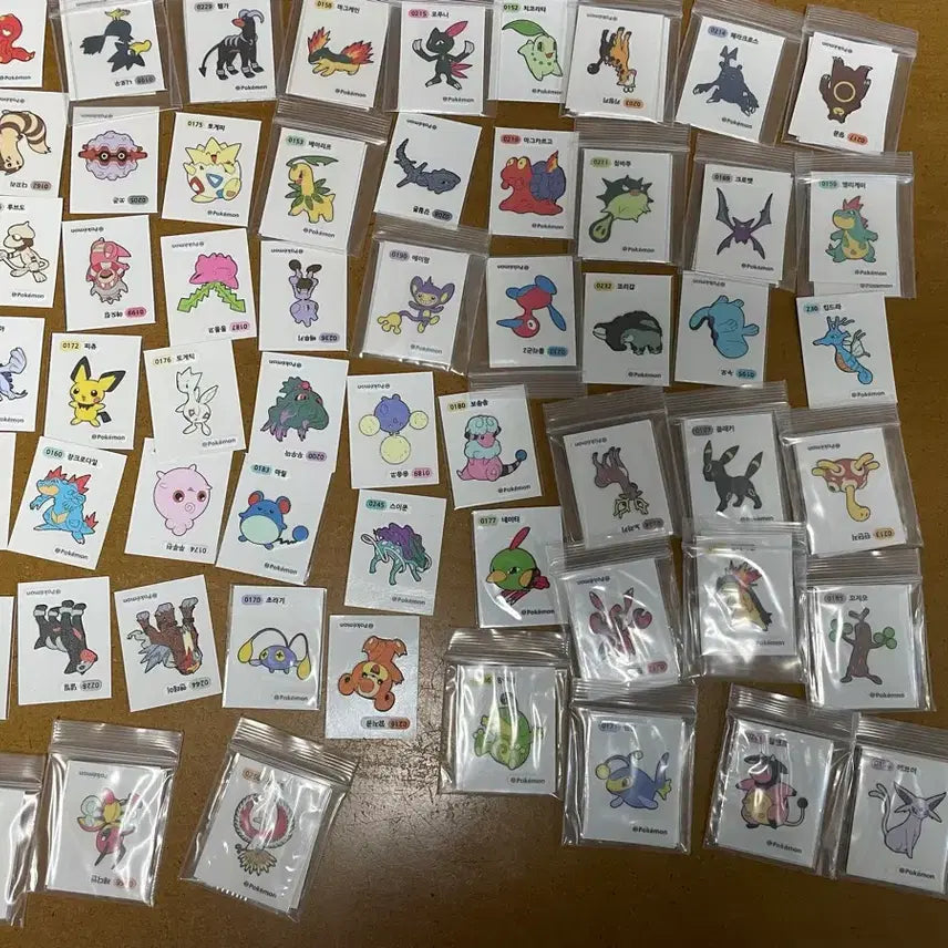 [BUNJANG] Pokemon Sticke 1st Gen (4-Digit) / 포켓몬 띠부씰 1세대 4자리 개별판매