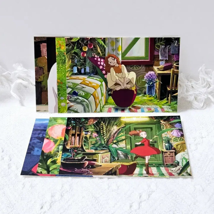 [BUNJANG] Ghibli Arrietty Postcard Set (7 pcs) / 지브리 정품 마루 밑 아리에티 엽서 7장