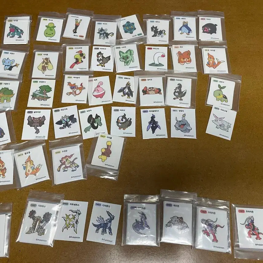 [BUNJANG] Pokemon Stickers Gen 4 &amp; 9 Full Set / Individual / 포켓몬 띠부씰 4,9세대 전종 및개별