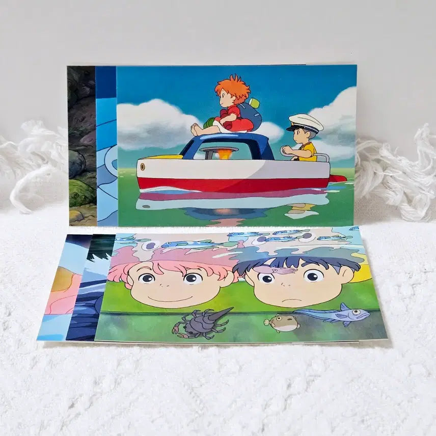 [BUNJANG] Studio Ghibli Ponyo Thick Postcards Set (6 pcs) / 지브리 정품 벼랑 위의 포뇨 엽서 6장
