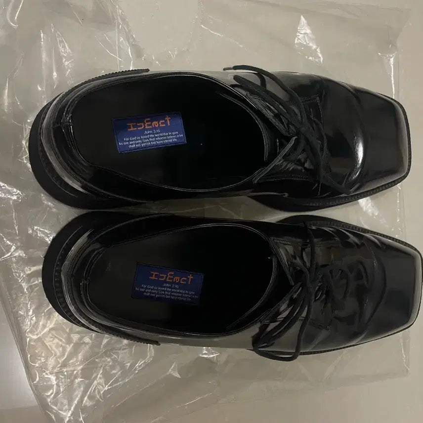 [BUNJANG] Humang Square Toe Derby Shoes Black 275 / 후망 스퀘어토 더비슈즈 블랙 275