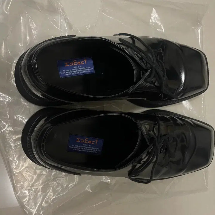 [BUNJANG] Humang Square Toe Derby Shoes Black 275 / 후망 스퀘어토 더비슈즈 블랙 275