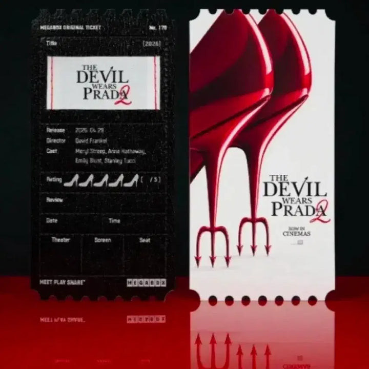 [BUNJANG] The Devil Wears Prada 2 MegaBox Dolby Special Edition Poster &amp; Original Ticket Bundle / 오티 포스터 일괄; 악마는 프라다를 입는다2