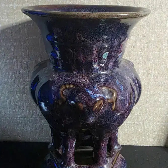 [BUNJANG] Jun Ware Glazed Moon Flask / 중국도자기 균요 요변 삼양준
