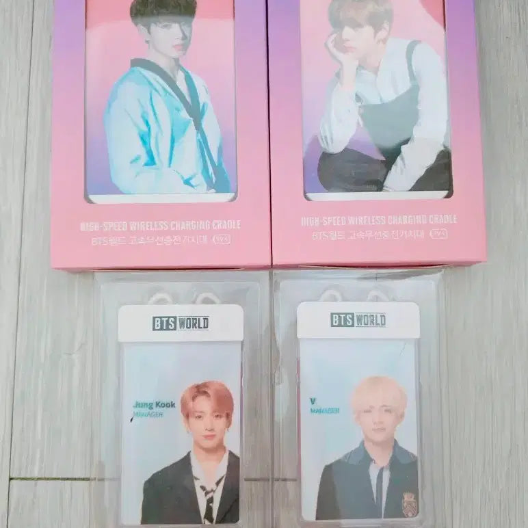 [BUNJANG] BTS World Wireless Charger &amp; Employee ID Photocard Set / 방탄소년단 BTS 월드 무선 충전기 사원증 포토카드