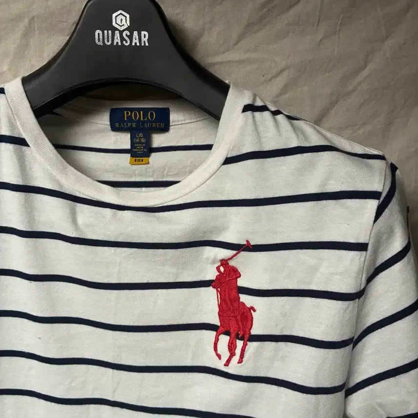 [BUNJANG] Polo Ralph Lauren Big Pony Stripe T-Shirt / 폴로 빅포니 스트라이프 반팔