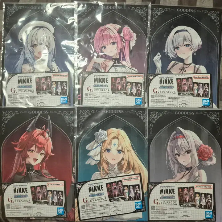 [BUNJANG] Nier: Automata Chapter 6 Goddess Visual Cloth Bundle / 니케 챕터6 제일복권 Goddess 비주얼 크로스 굿즈 일괄