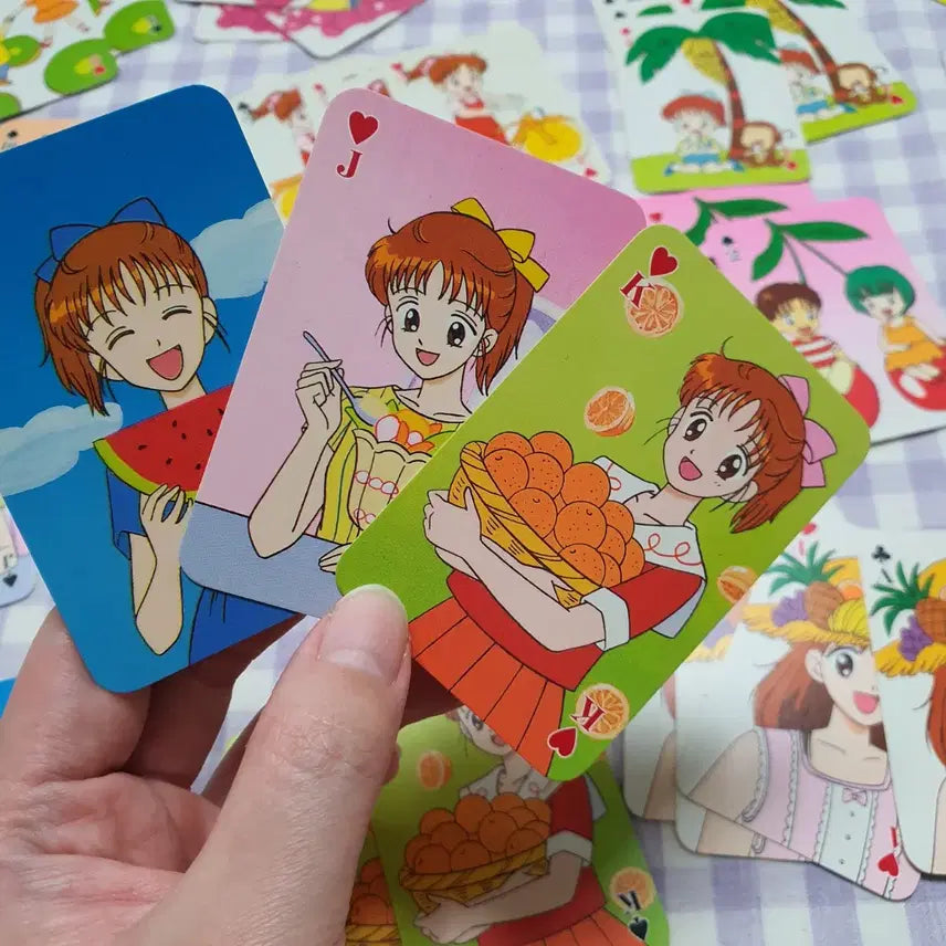 [BUNJANG] Marmalade Boy Trump Cards - Nakayoshi Magazine Appendix - Vintage Japanese Animation / 마멀레이드보이 트럼프 카드 고전 지류 리본 나카요시 부록 애니 미소녀