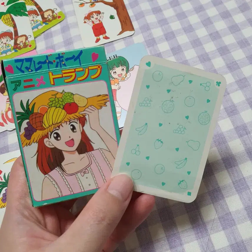 [BUNJANG] Marmalade Boy Trump Cards - Nakayoshi Magazine Appendix - Vintage Japanese Animation / 마멀레이드보이 트럼프 카드 고전 지류 리본 나카요시 부록 애니 미소녀